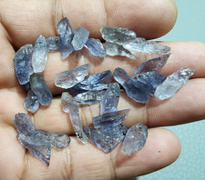 Gorgeous Elegant Blue Iolite Raw 27 Pcs Lot Size 10-16 MM Crystal Loose Gemstone