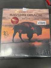 ROBERT PLANT SIGNED SAVING GRACE VINYL RECORD ON COVER LED ZEPPELIN 🚢Free