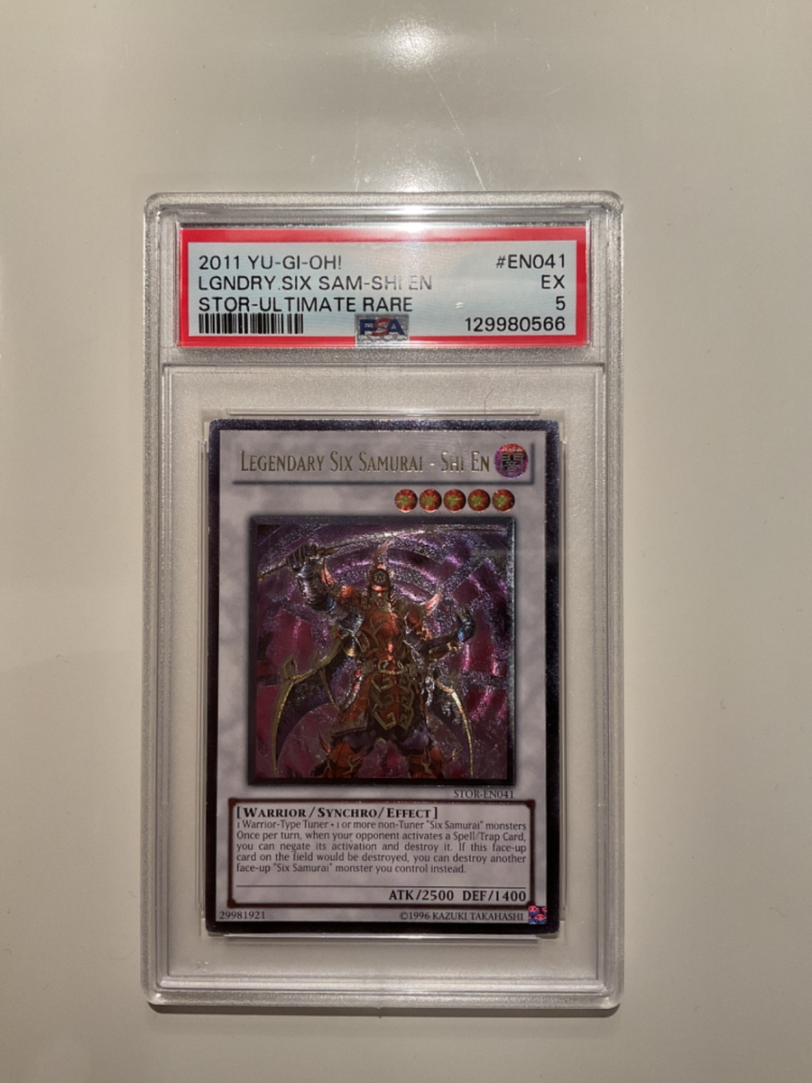 YUGIOH 1ST STOR-EN041 LEGENDARY SIX SAMURAI SHI EN ULTIMATE PSA 5