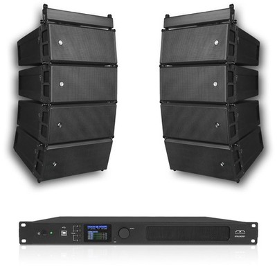 ZETHUS Line Array Set 8 x Dual 6.5'' Speakers + 1 Amp + 2 Frames (ZSV26X8NTA34)