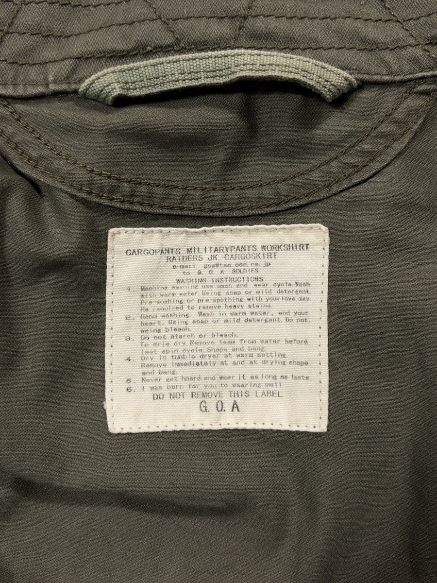 GOA JAPAN Men`s Archive M65 Y2K Military LGB Rick Owens Style