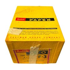 Vintage Kodak AZO F-3 Photographic Paper 4x5 Approx 500 Sheets Exp 3/74 Open Box