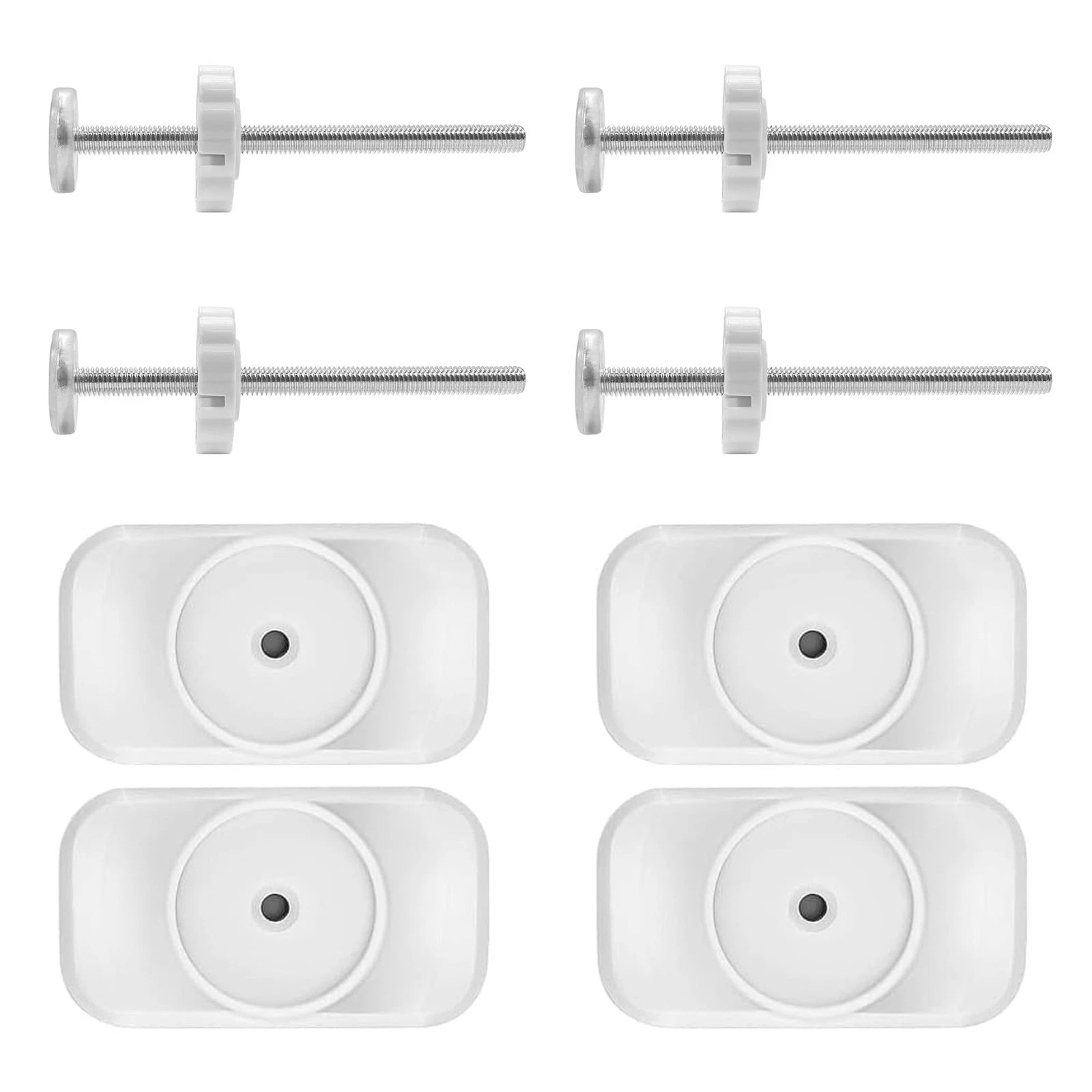 8pcs Baby Gate Extension Rods Kit, 4 Dog Gate Wall Protector with 4 Pet Stair...