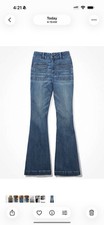 Jeans svasati American Eagle Curvy Super Hi Rise donna 8 tasche blu toppa