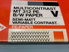 Vintage AGFA Multicontrast MT 312 PE Fotopapier &ndash; 17,8x24 cm (25 Blatt) Halbmatt