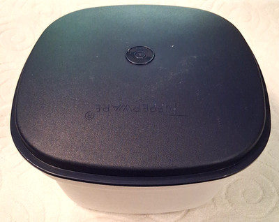 KÜCHE : TUPPERWARE = 3 teiliger Siebservierer Nudelsieb mit blauem Deckel