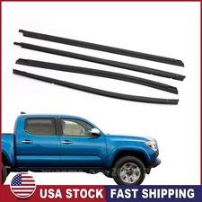 4Pcs Outside Car Window Weatherstrips Trim Seal Belt For Toyota Tacoma 2005-2015