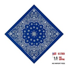 Unisex Bandanas Single Pack Super Soft Cotton 22 inch Cowboy Large Navy