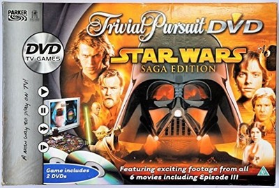 Vintage 2005 Star Wars Saga Edition Trivia Pursuit DVD interaktives Brettspiel