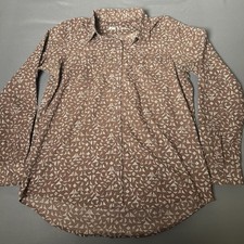 REI Co.op Wanka Shirt Womens Size M Brown Outdoors Hiking Button Down