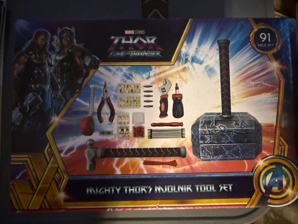 Juego de herramientas de martillos Mighty Thor Mjolnir ¡NUEVO! 91 piezas 🔥 Love & Thunder Ukonic Foto 4 de 4