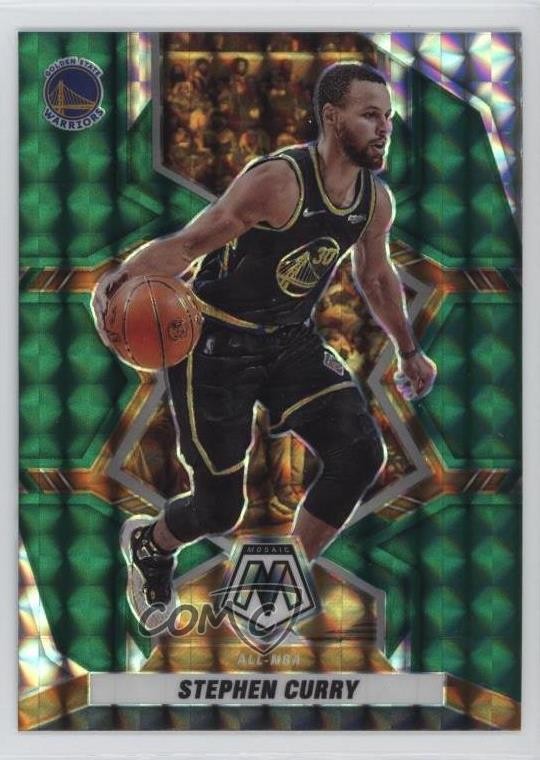2021-22 Panini Mosaic All-NBA Green Mosaic Prizm Stephen Curry #284