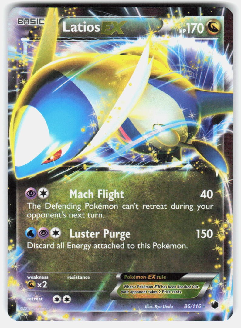 Pokemon tcg Plasma Freeze Latios EX Lightly played