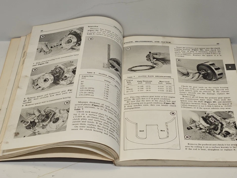Manual de mantenimiento de reparación de puerto de pistón Clymer Yamaha 1968-1976 Yz80 Yz175 Foto 4 de 4