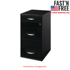 Space Solutions Black 3 Drawer Letter Width V...