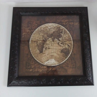 Hobby Lobby Eastern Hemisphere Map Framed Wall Decor