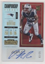 2017 Panini Contenders Rookie Championship Ticket 2/25 Derek Rivers Auto 0nr3