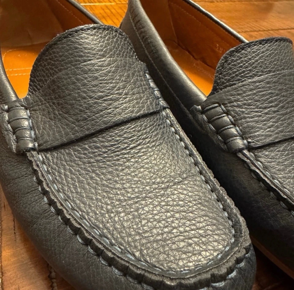 Женские мокасины Aquatalia темно-синие плоские размер 6,5 отличное состояние товара - Изображение 2 из 4