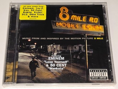 EMINEM SEALED 8 MILE CD 2002 EXPLICIT RAP HIPHOP SOUNDTRACK NAS