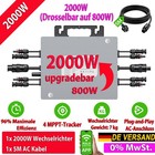 Wechselrichter 2000W mit WLAN & App, 4X MPPT 99.5% Tracking für Balkonkraftwerk