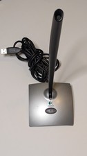 Logitech USB Desktop Microphone PC Laptop VOIP Skype Certified Silver Windows