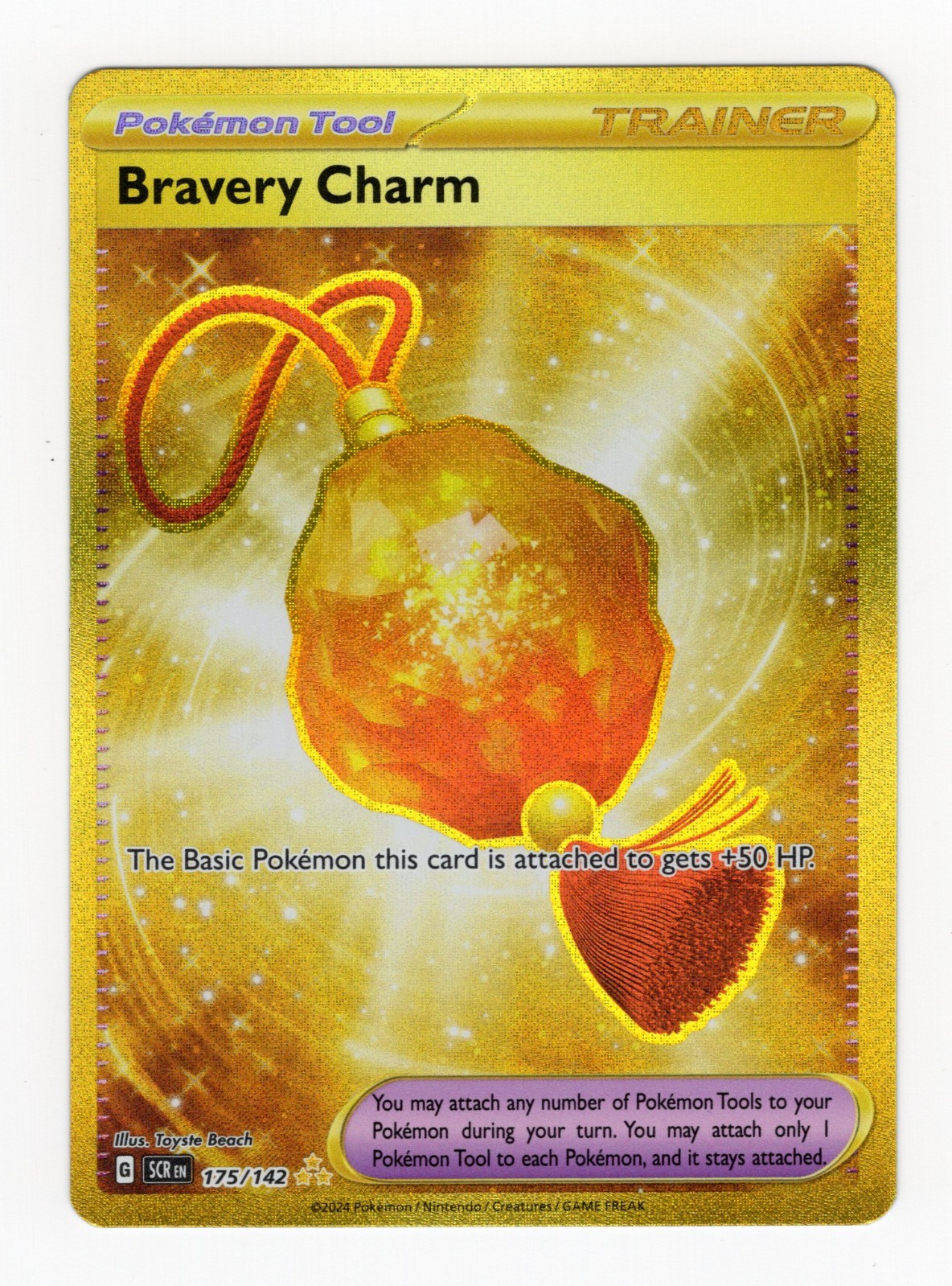 Pokémon TCG Bravery Charm 175/142 SV Stellar Crown Hyper Rare Mint