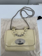 Mulberry Lily In Buttermilk Patent Leather Flowers Strap Shoulder/crossbody Bag