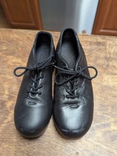 Children Black Tap Dance Shoes Size 4 M.