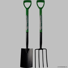 2PCS Heavy Duty Garden DIGGING Fork and Spade Set - MARKSMAN BRAND