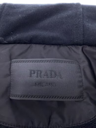PRADA 24AW Triangle Logo Zip Hoodie/ XL/ Nylon/ Black/ UJL19A R232 1U77 thumbnail 3