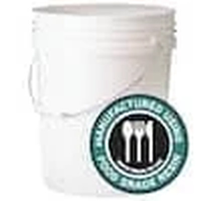 (4 Pack) United Solutions 5 Gallon round Utility Bucket, Comfort Handle, Plastic