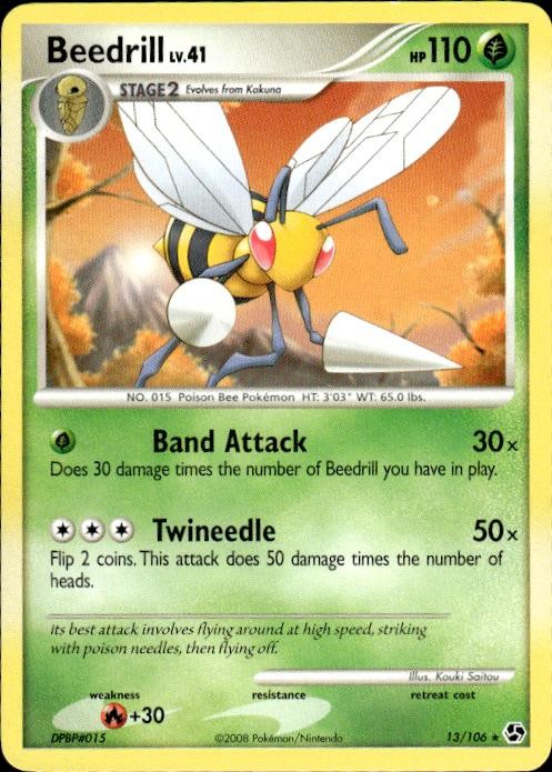 Vintage Wotc Pokemon Beedrill Great Encounters 13/106 Light Play LP