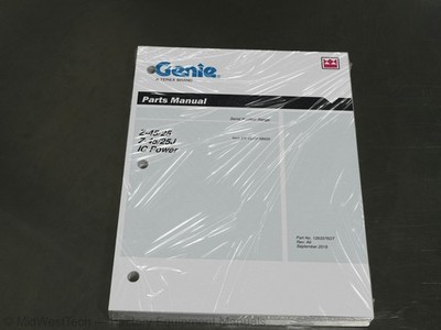 Terex Genie Z-45/25,Z-45/25J IC Power Articulated Boom Lift Parts Manual Catalog