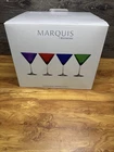Vintage Marquis Waterford Crystal Jewels Martini Glasses ~set Of 4