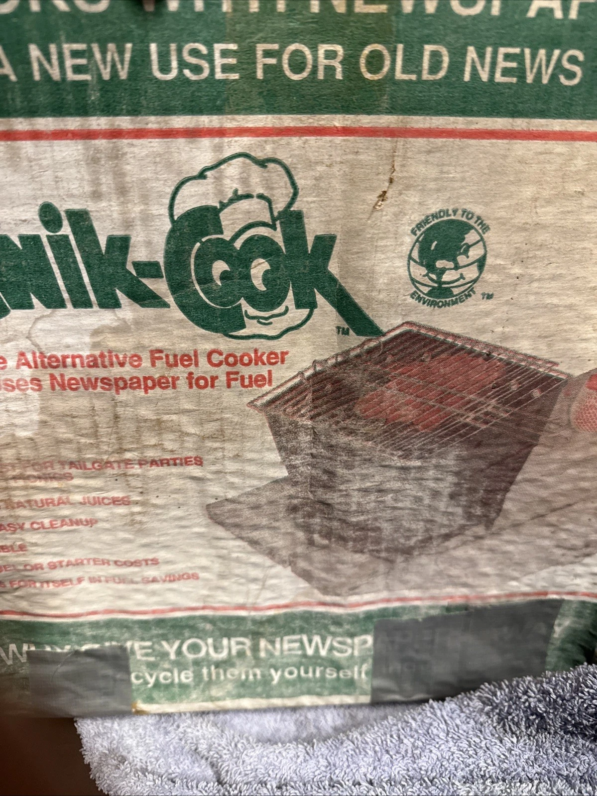 Vtg QUIK-COOK PORTABLE GRILL NEWSPAPER COOKER Fast Cooking New Open Box made USA