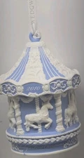 Wedgwood Blue Carousel - Baby's First Christmas 2010 Ornament 