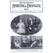 Scenes from Ian Hay's Happy Ending at the St James Theatre Antique Print 1922