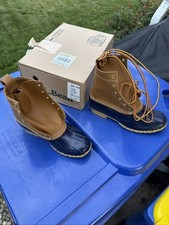 LL Bean Duck Boots Leather/Rubber Waterproof, Size 8M Made In Maine, USA