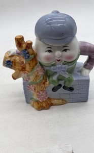 Feitx Multicolor Collectible Whimsical Humpty Dumpty Teapot With Lid