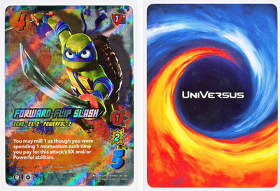 UniVersus TMNT Forward-Flip Slash UR 36/186 (Borderless) Full Art Holo NM/M