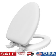 Soft Toilet Seat Memory Foam TPU Leather Easy Clean Quick Release Slow Close New