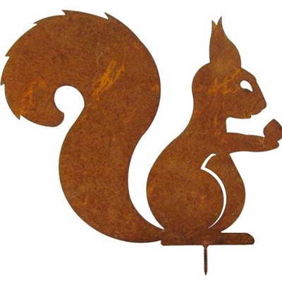 Garten Deko Rost Eichhörnchen Baumstecker Sitzendes Tier Natur 25x22cm