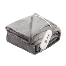 Electric Heated Blanket Throw, Super Soft Flannel 50" x 60" Heating Throw with 