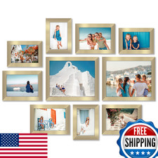 Americanflat Set of 10 Picture Frames with Shatter-Resistant Glass - Gallery Wal