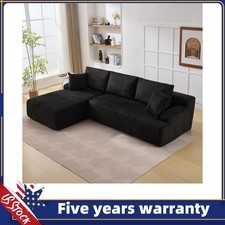 106 in Modular Sectional Sofa L-Shaped Boneless Cloud Couch with Deep Seat
