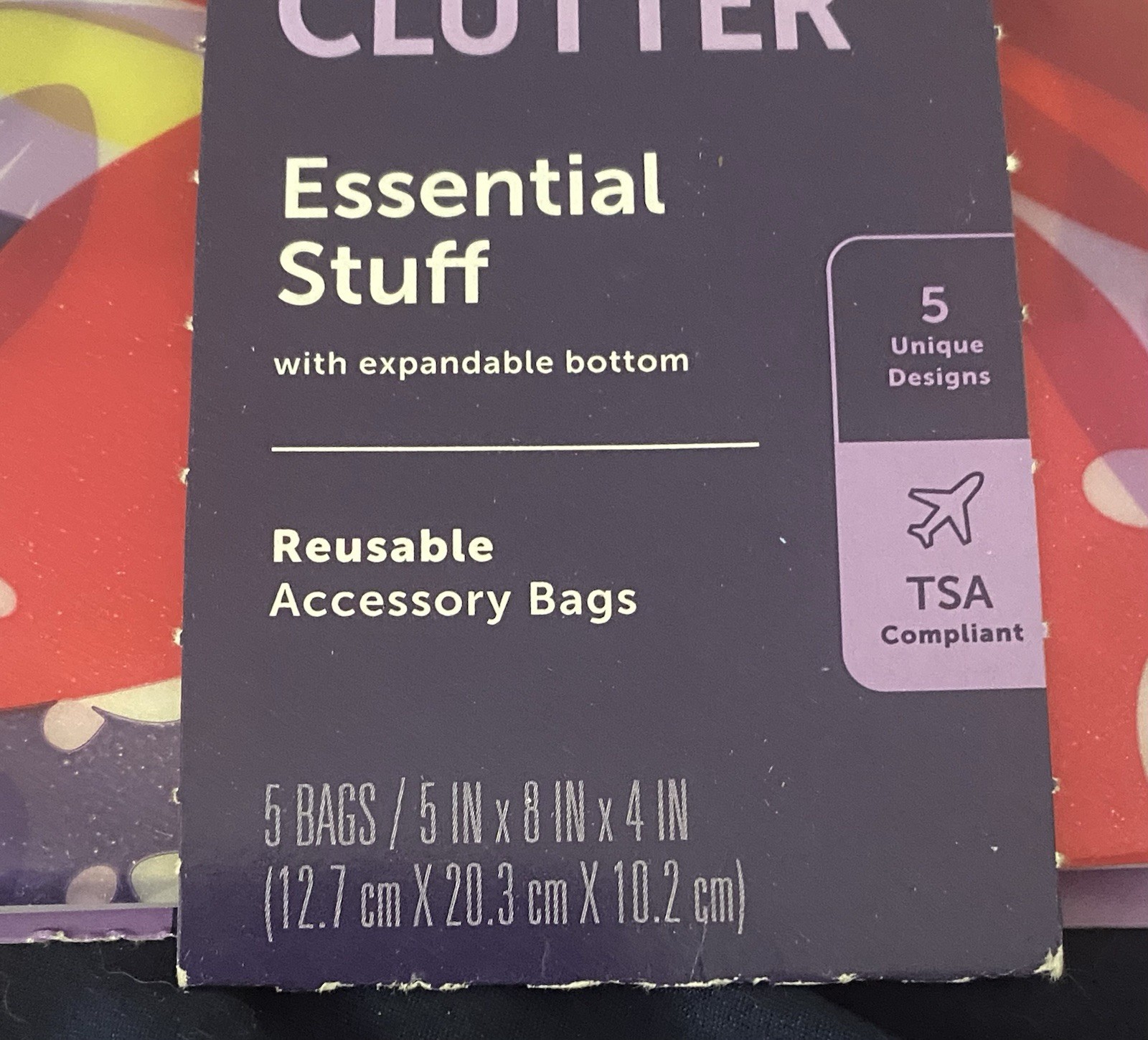 Ziploc Contain The Clutter Reusable Accessory Bags - 5 pack