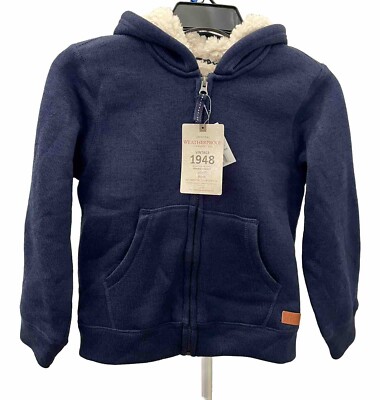 NEW Weatherproof Vintage Boy's Zip Sherpa Lined Hooded