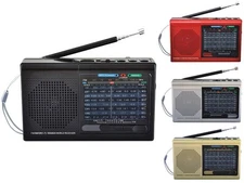 Supersonic SC-1080BT Rechargeable 9-Band AM/FM/SW1-7 Radio +Bluetooth +USB/SD