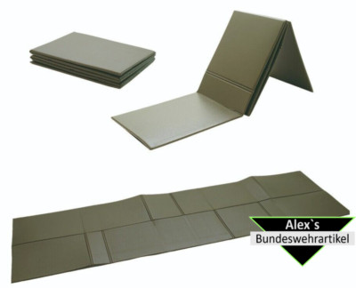 original BW Isomatte faltbar Bundeswehr Faltmatte Isomatte Unterlage Matte gebr.