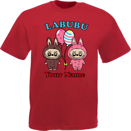 T-shirt Labubu Carton, maglietta mostro Labubu Coquette carina, maglietta amante di Labubu - Foto 14 di 17
